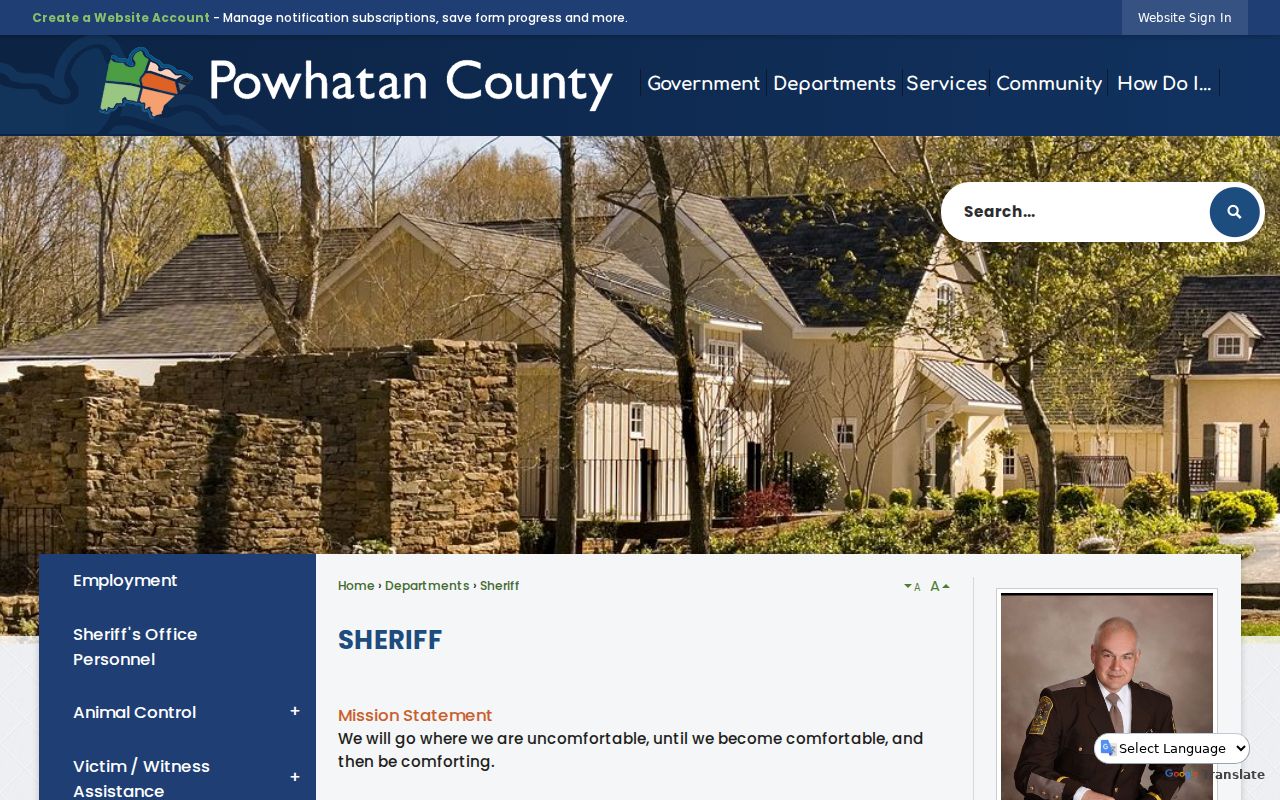 Powhatan County Sheriff's Office records and FOIA contacts